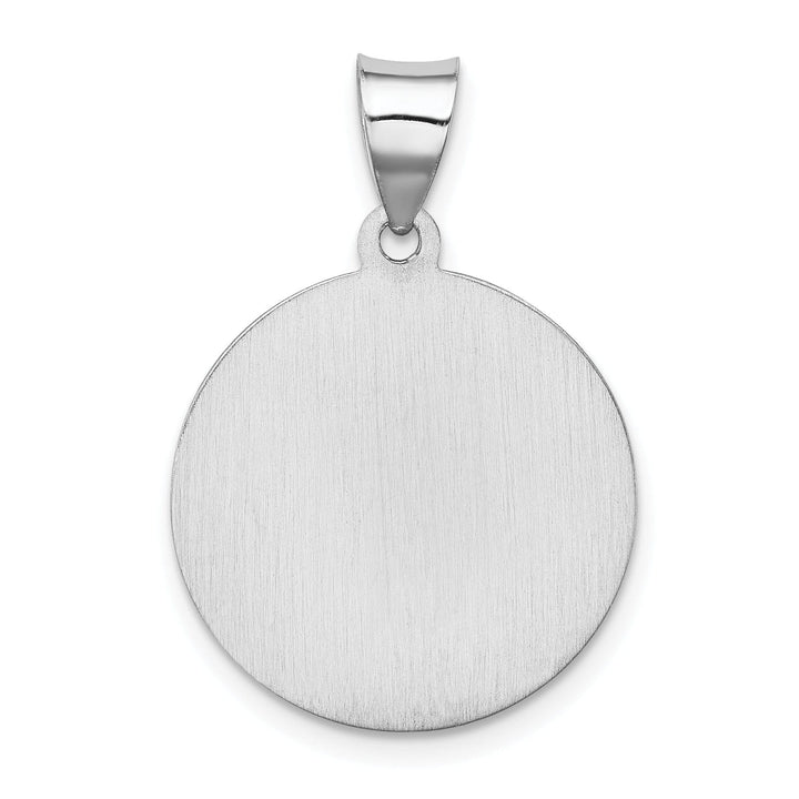 14k White Gold Saint Florian Medal Pendant
