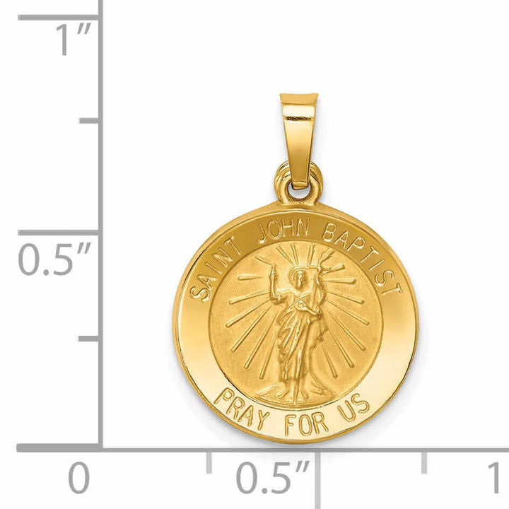 14 Yellow Gold Saint John Baptist Medal Pendant