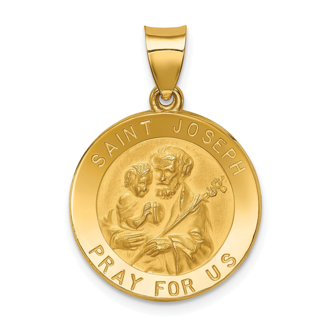 14k Yellow Gold Saint Joseph Medal Pendant