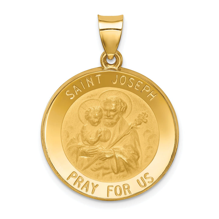 14k Yellow Gold Saint Joseph Medal Pendant