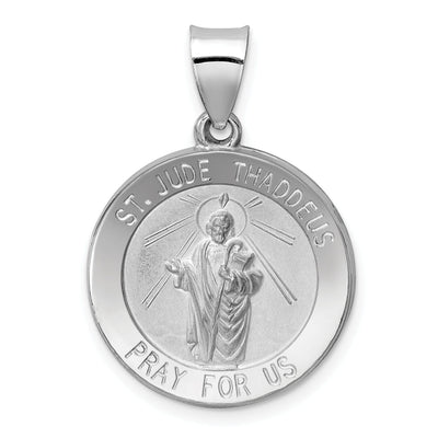 14k White Gold Saint Jude Thaddeus Medal
