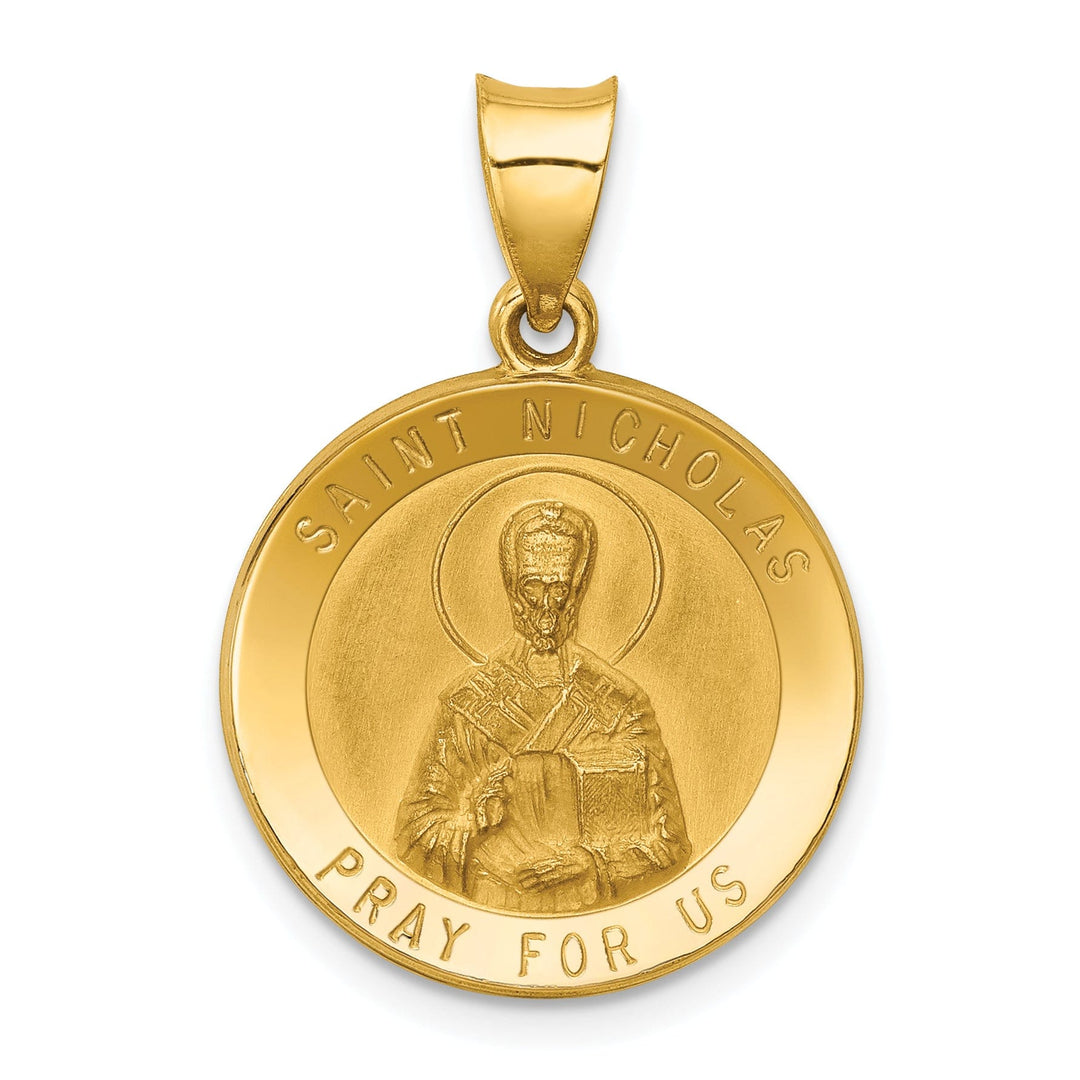 14k Yellow Gold Saint Nicholas Medal Pendant