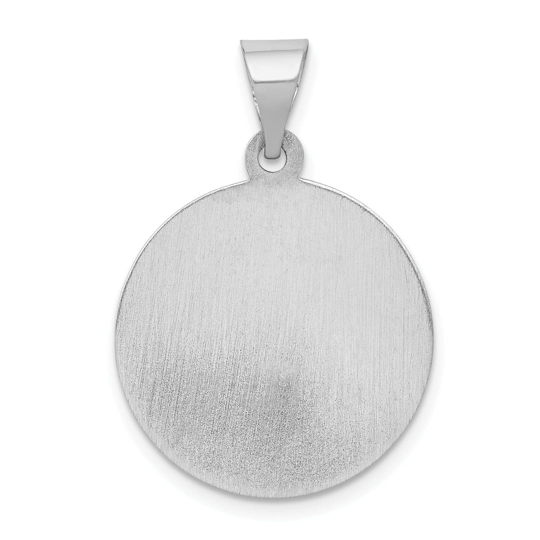 14k White Gold Saint Patrick Medal Pendant