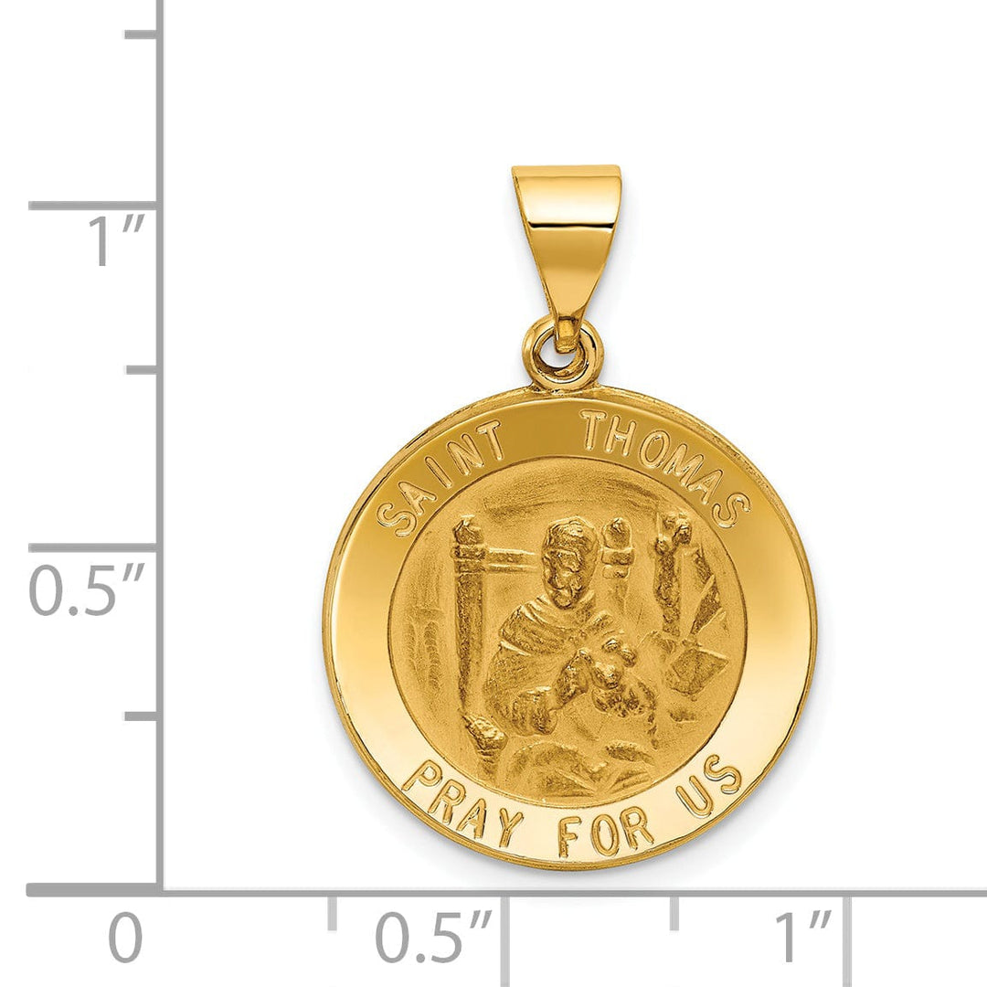 14k Yellow Gold Saint Thomas Medal Pendant