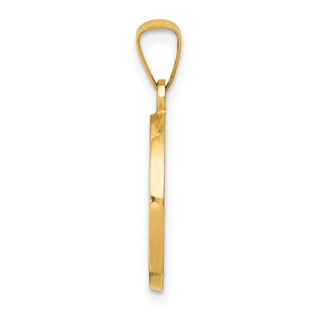14k Yellow Gold First Communion Medal Pendant