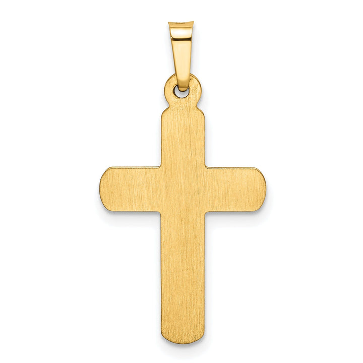 14kYellow Gold Satin Finish Latin Cross Pendant
