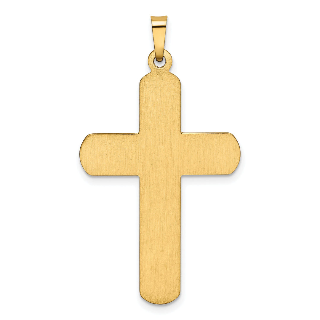 14k Yellow Gold Polished Latin Cross Pendant