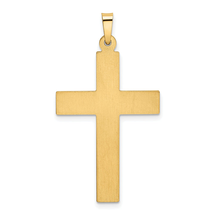 14k Yellow Gold Polished Finish Cross Pendant