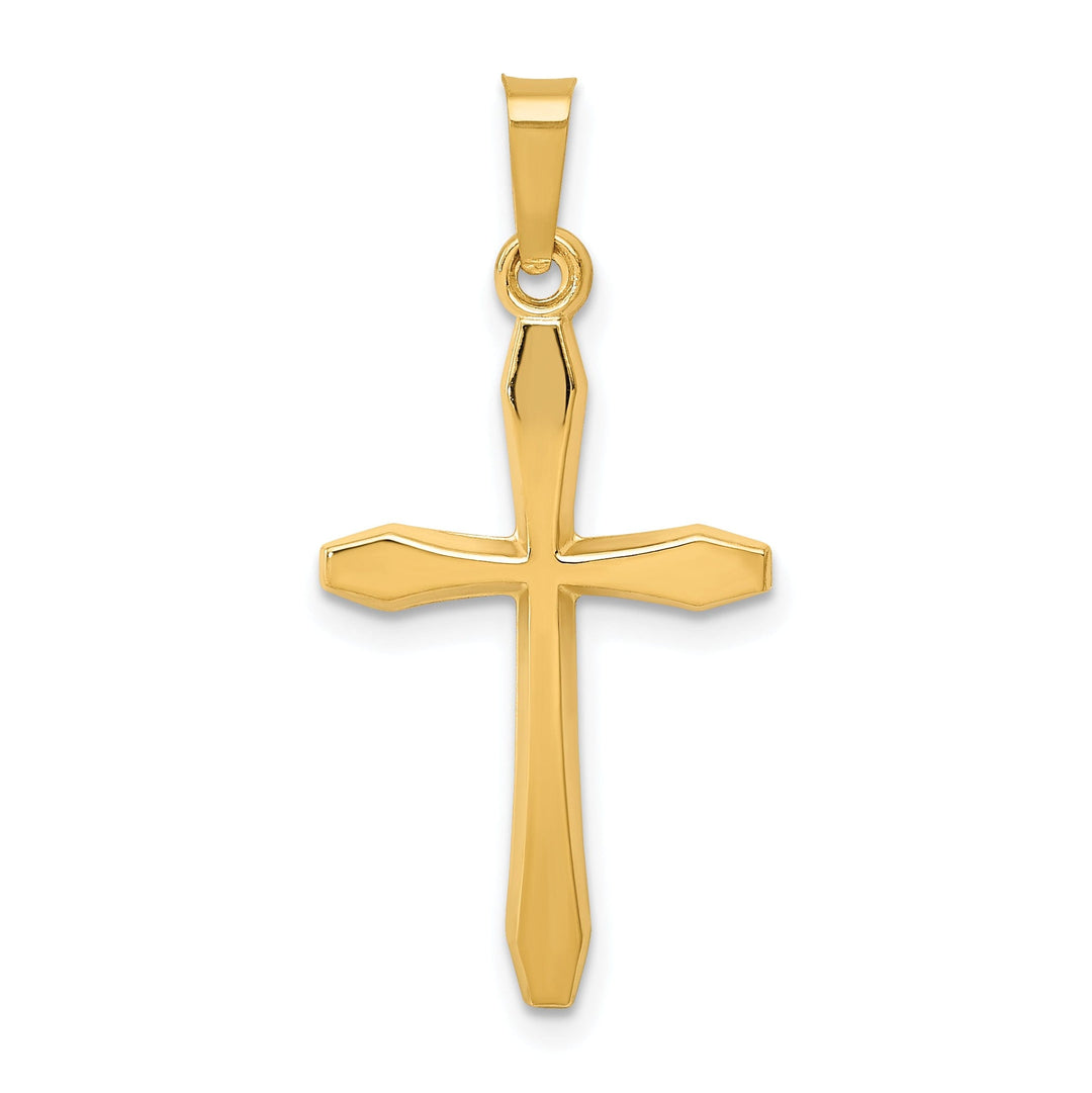 14k Yellow Gold Polished Passion Cross Pendant