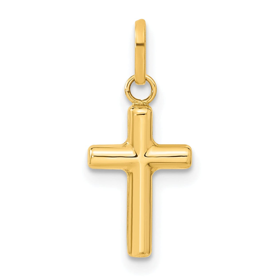 14k Yellow Gold Hollow Cross Pendant