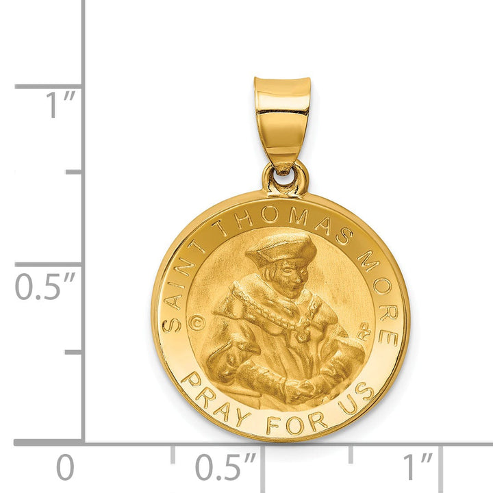 14k Yellow Gold Thomas More Medal Pendant