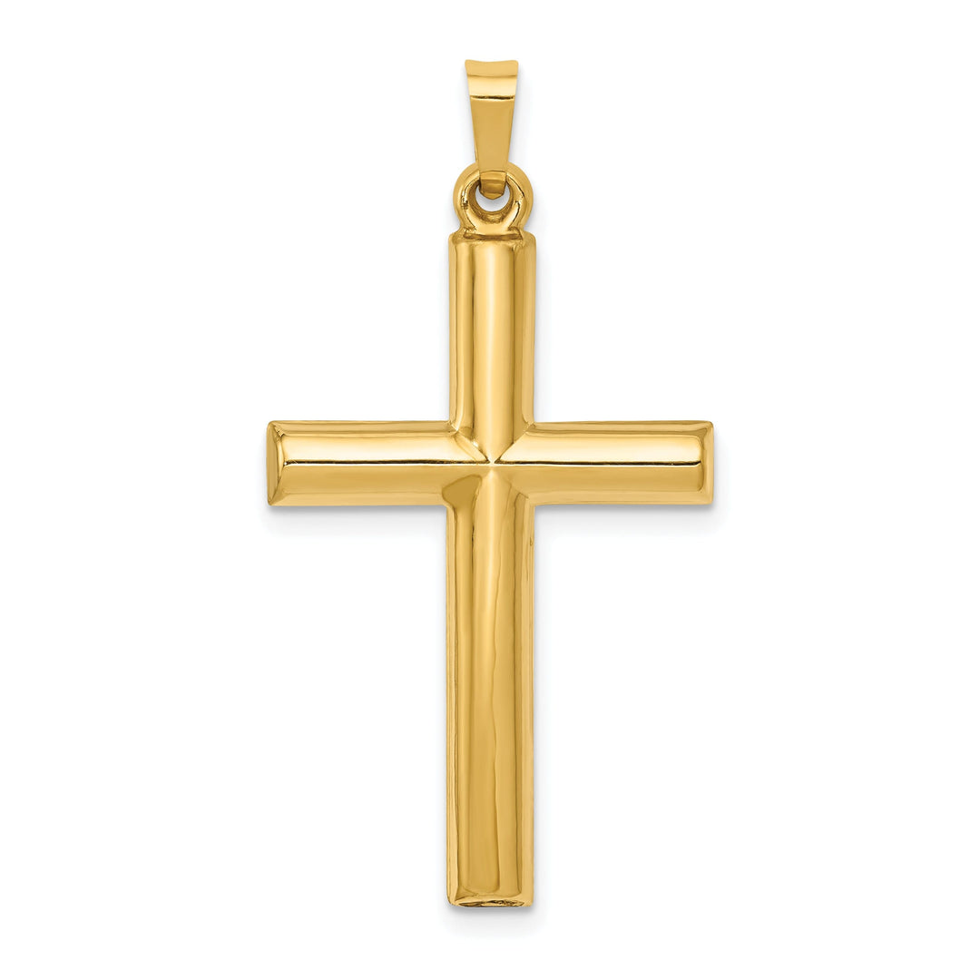 14k Yellow Gold Hollow Cross Pendant