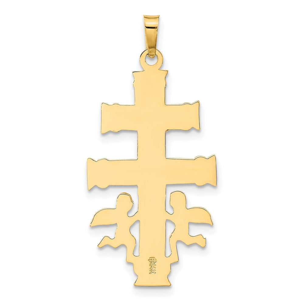 14k Two tone Gold Cara Vaca Crucifix Pendant