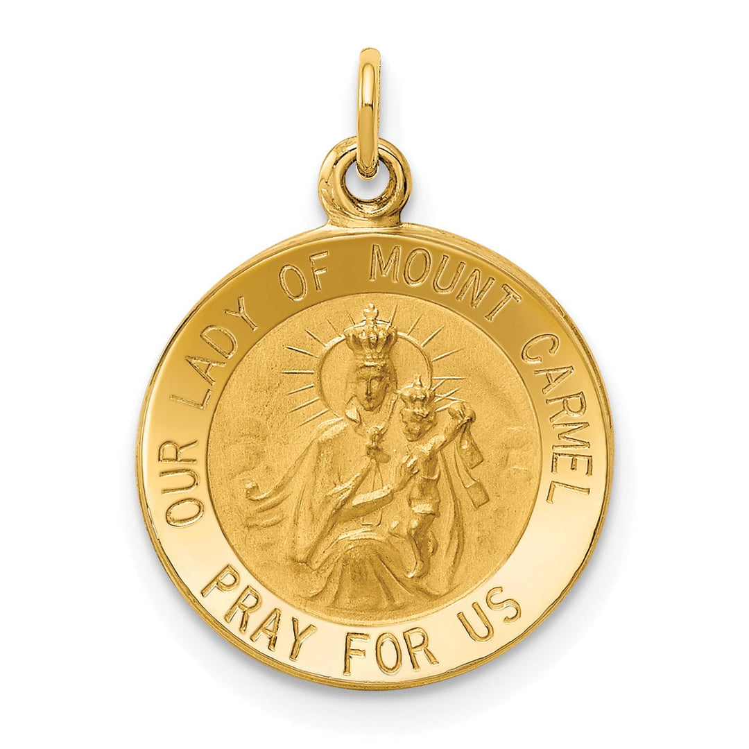 14k Yellow Gold Our Lady of Mount Carmel Medal