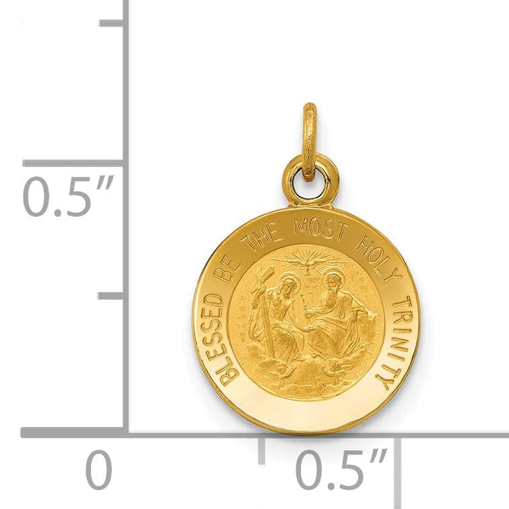 14k Yellow Gold Holy Trinity Medal Pendant