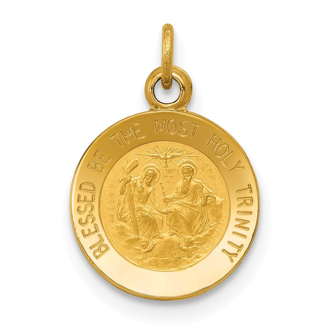 14k Yellow Gold Holy Trinity Medal Pendant