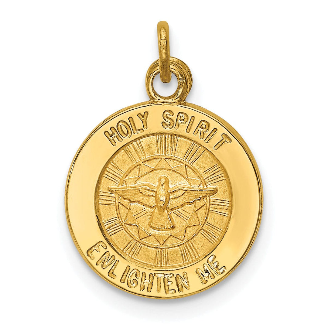 14k Yellow Gold Holy Spirit Medal Pendant