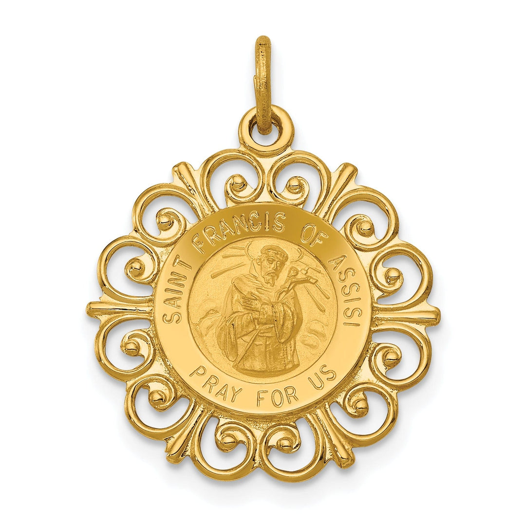 14k Yellow Gold St. Francis of Assisi Medal