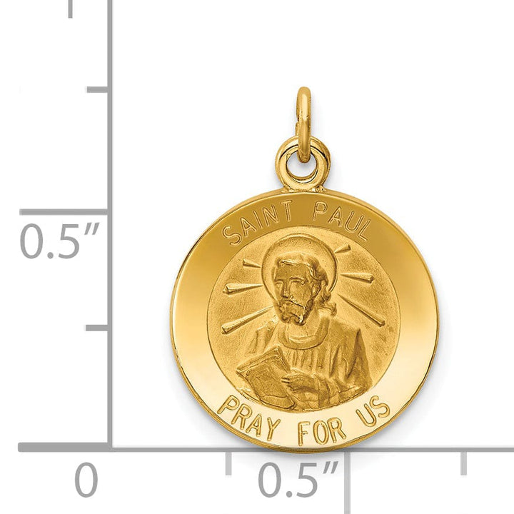 14k Yellow Gold Saint Paul Medal Pendant