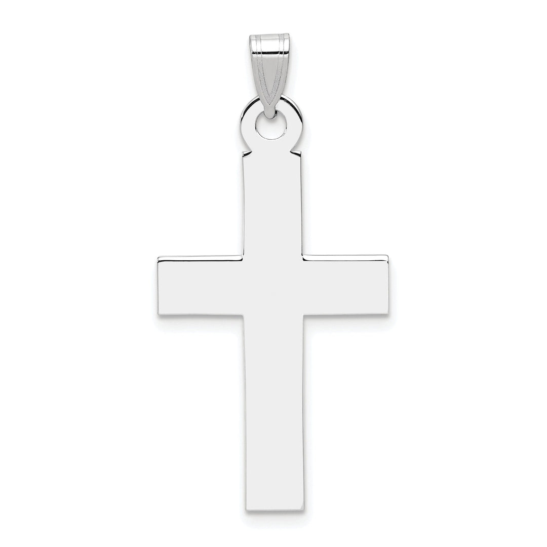 14k White Gold Cross Pendant