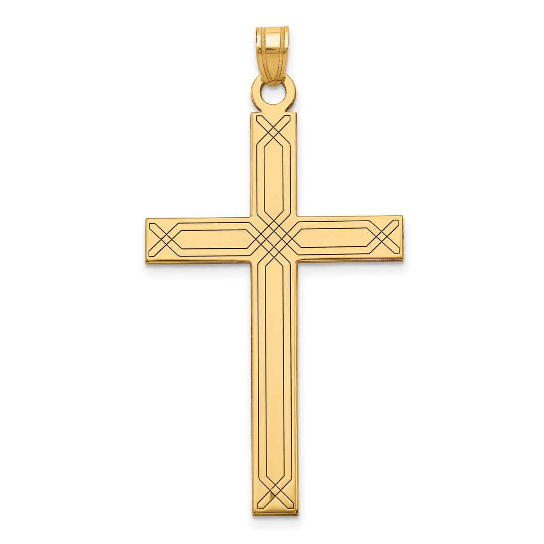 14k Yellow Gold Cross Pendant