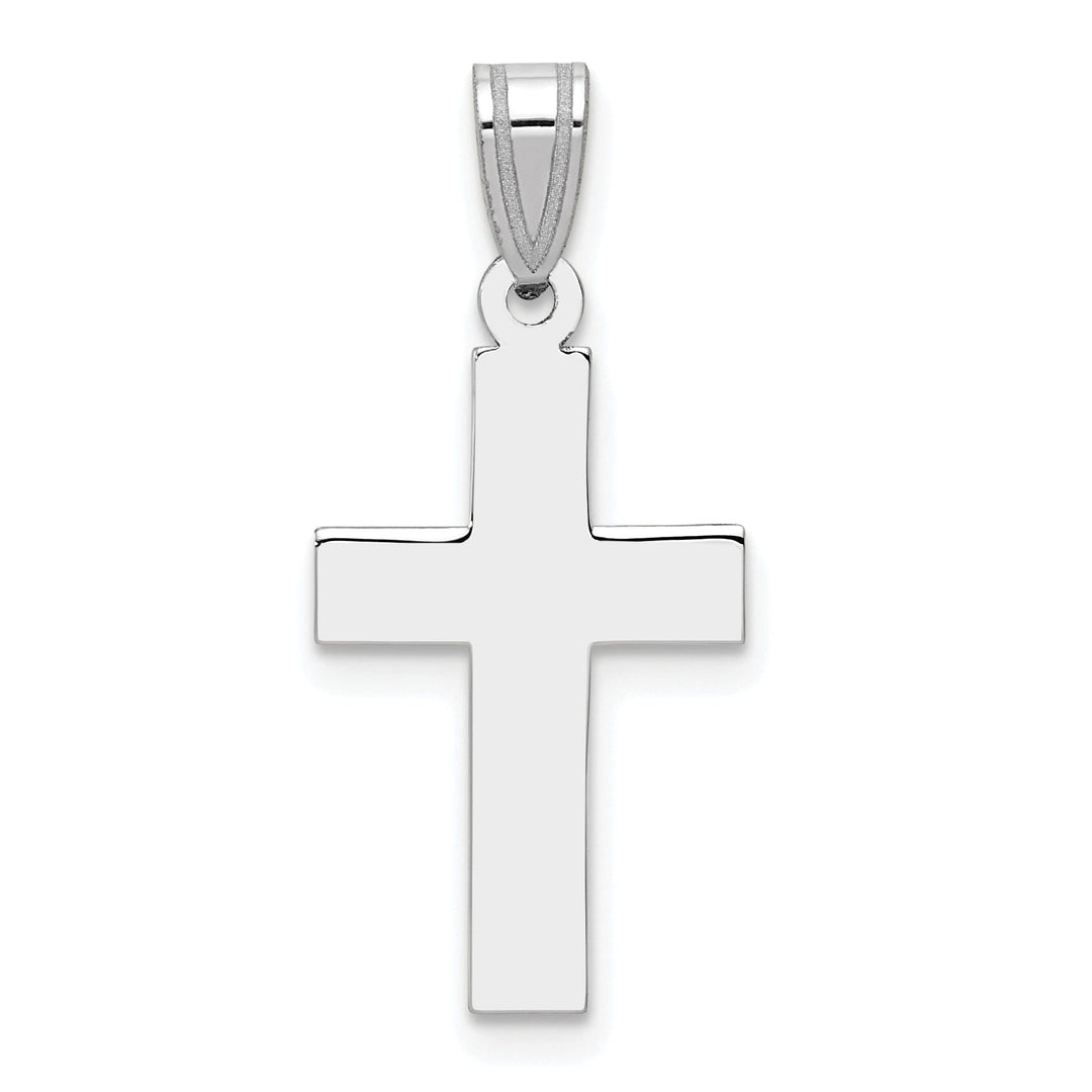 14k White Gold Cross Pendant