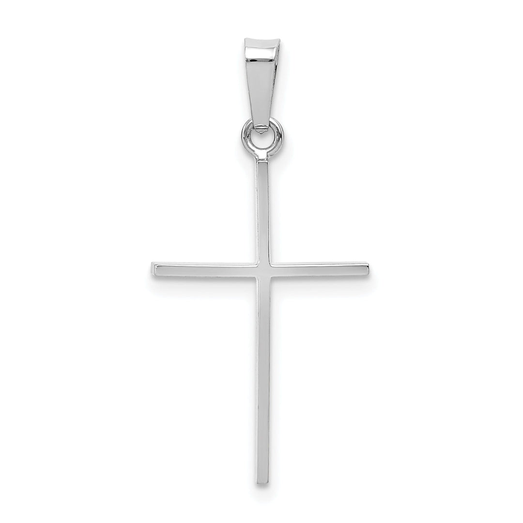 14k White Gold Latin Cross Pendant