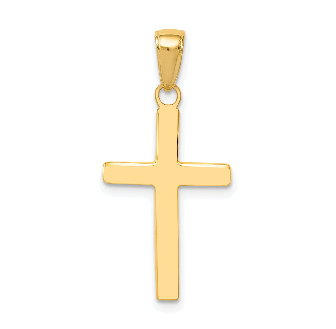 14k Yellow Gold Polished Cross Charm