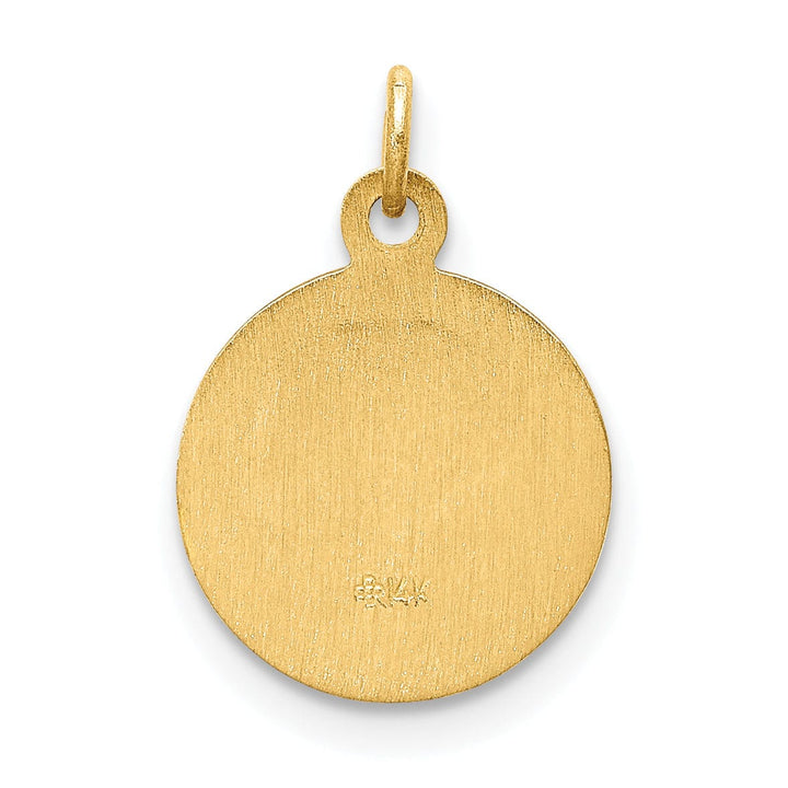 14k Yellow Gold Our Lady of Lourdes Medal