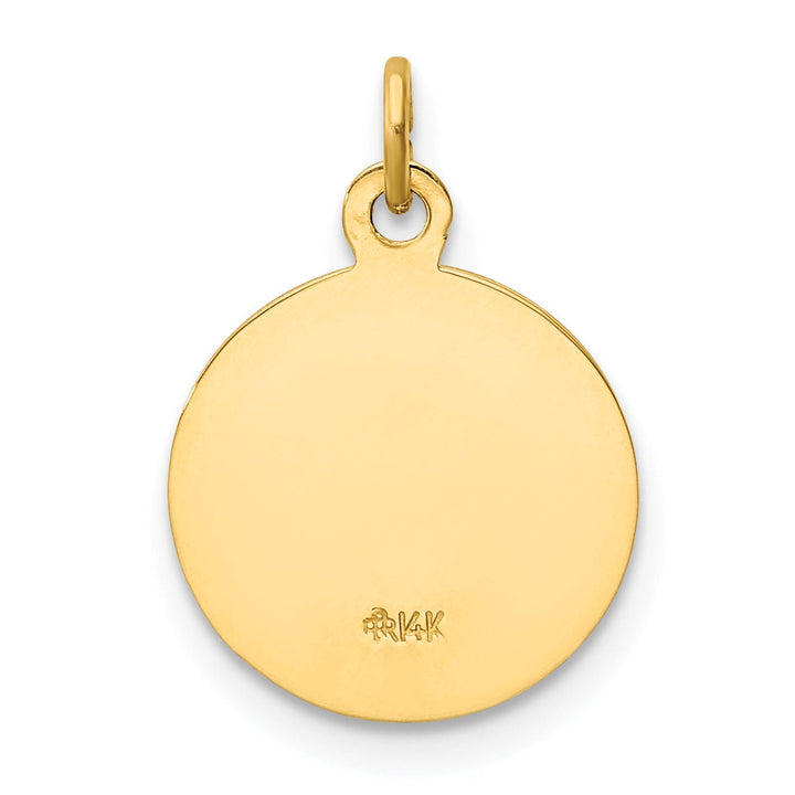 14k Yellow Gold Our Lady of Cuba Medal Pendant