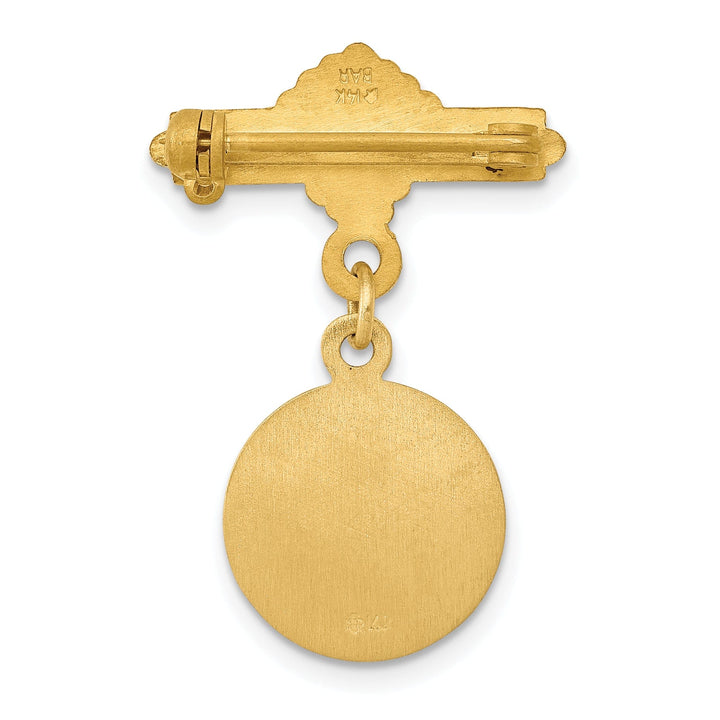 14k Yellow Gold Saint John the Baptist Medal Pin