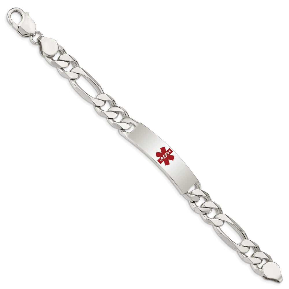 Silver 11-MM Wide Medical Anchor 7.50 inch ID Bracelet.