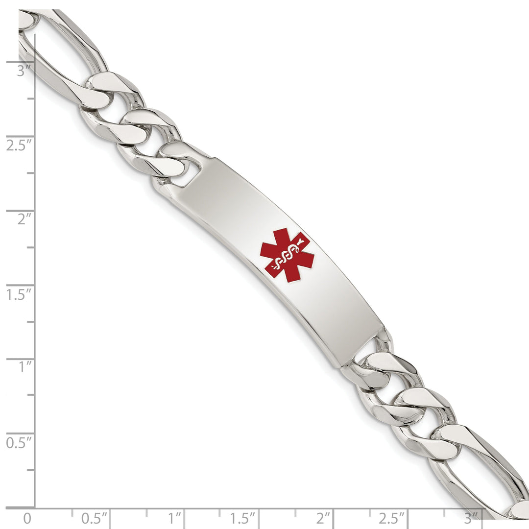 Silver 11-MM Wide Medical Anchor 7.50 inch ID Bracelet.