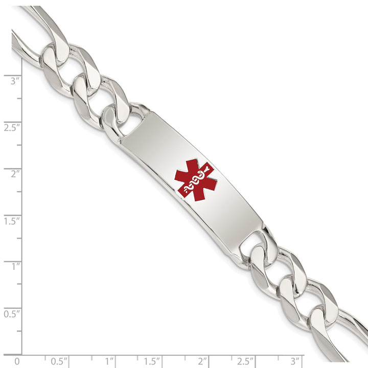 Silver 13-MM Wide Medical Anchor 8.50 inch ID Bracelet.