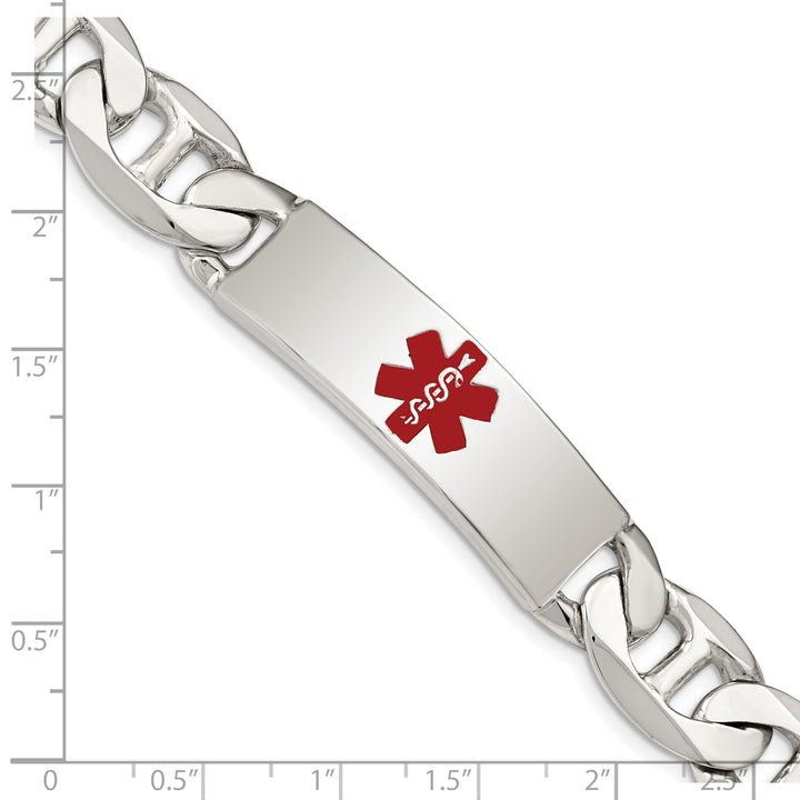 Silver 13-MM Wide Medical Anchor 7.50 inch ID Bracelet.