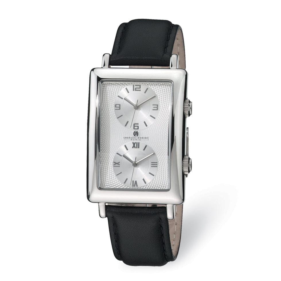 Men's Charles Hubert Dual Time White Dial Watch