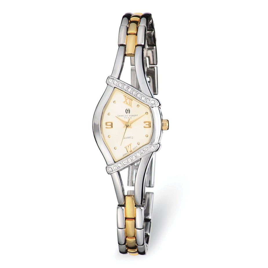 Ladies Charles Hubert IPG-plated Crystal Watch