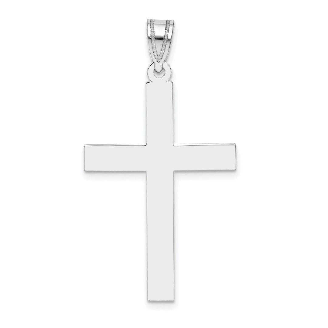 14k White Gold Cross Pendant