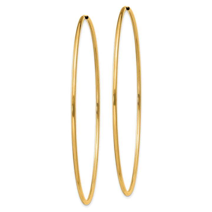 14k Yellow Gold Polished Endless Hoops 1.5mm x 64mm