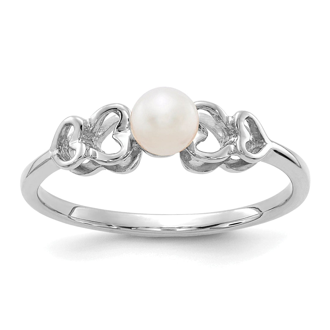 14k White Gold Pearl Ring
