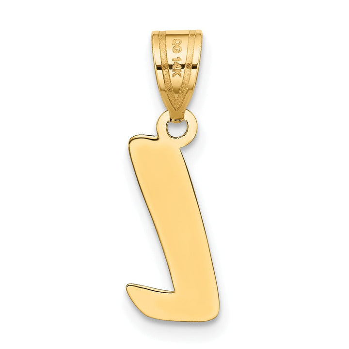 14k Yellow Gold Polished Finish Script Design Letter L Initial Pendant
