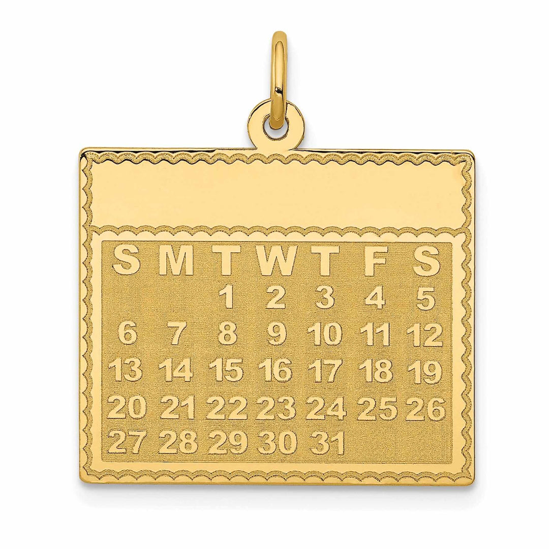 14 Yellow Gold Tuesday First Day Calendar Charm