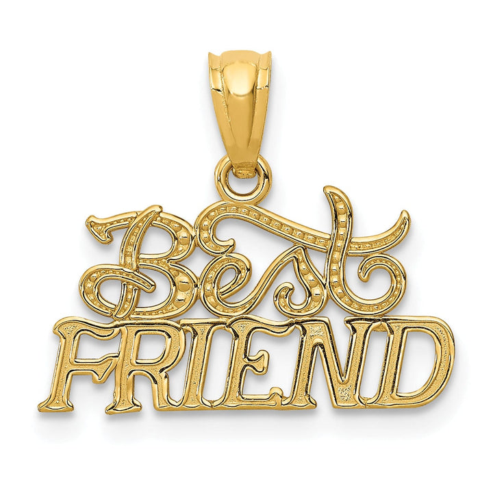 14k Yellow Gold Best Friends Charm Pendant