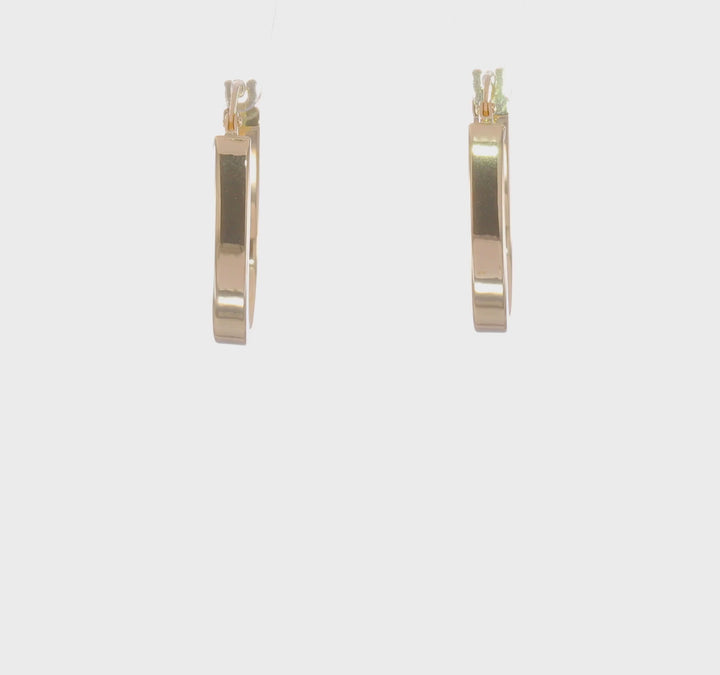 10k Yellow Gold U-Shape Hoop Earrings