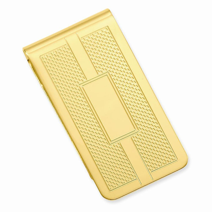 Gold Plated Honey Comb Square Money Clip