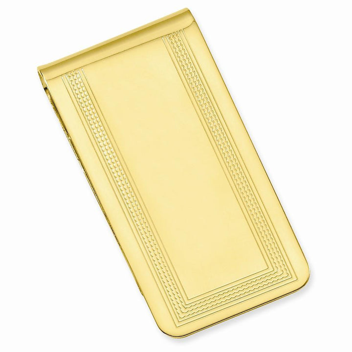 Gold Plated Polished Engravable Area Money Clip