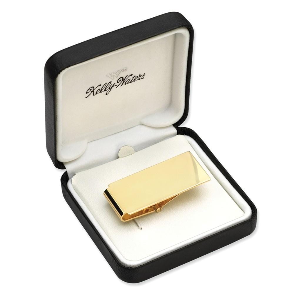 Gold Plated Polished Hinged Money Clip