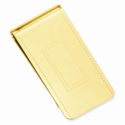 Gold Plated with Engravable Area Money Clip