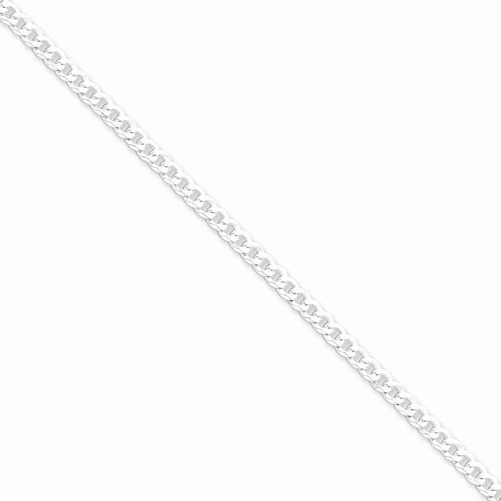 Silver 4.00-mm Solid Beveled Link Curb Chain