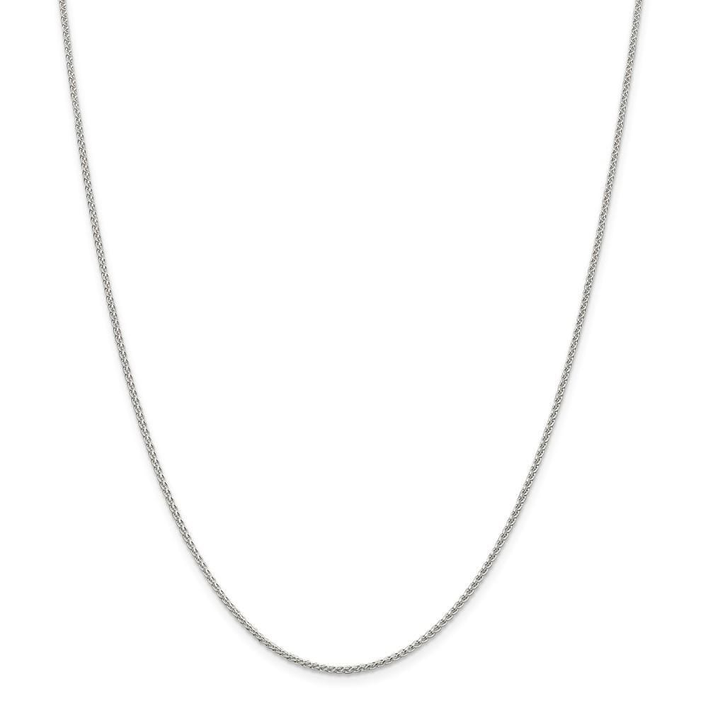Silver Polished 1.50-mm Solid Round Spiga Chain